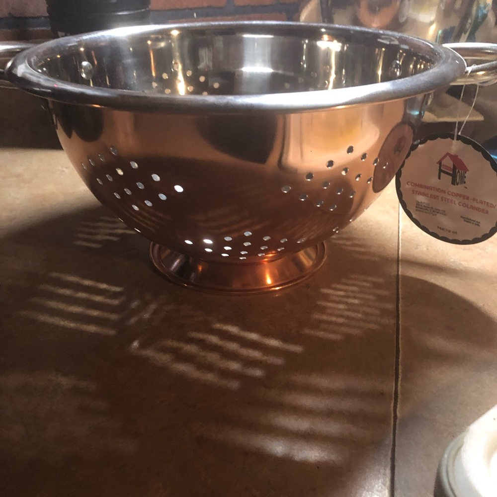 Copper Plated Stainless Steel Colander